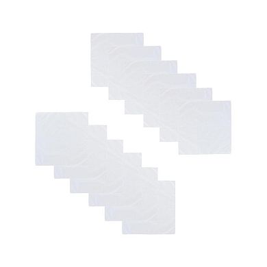 CTM All Cotton 15x15 inch Solid White Cotton Handkerchief (12 Pack)