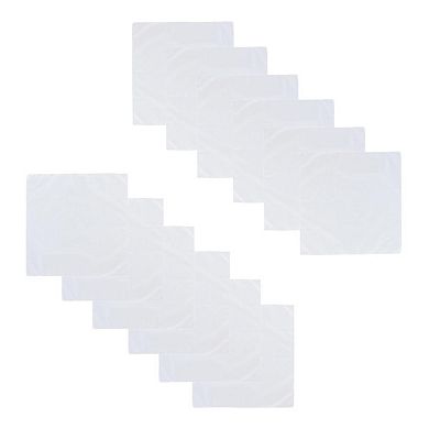 CTM All Cotton 15x15 inch Solid White Cotton Handkerchief (12 Pack)