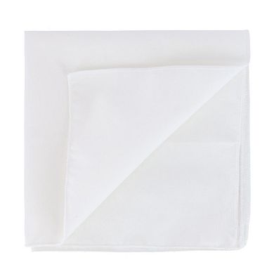 All Cotton 15x15 Inch Solid White Cotton Handkerchief (6 Pack)