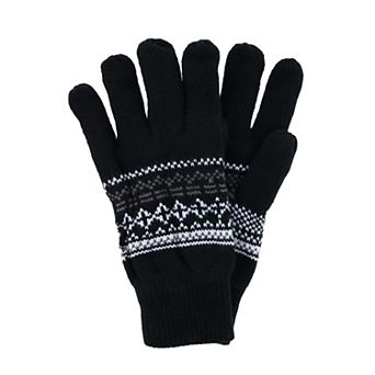 CTM Men's Knit Winter Pattern Glove