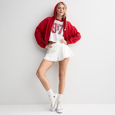 Juniors' Limited Too Cross Waistband Flutter Shorts