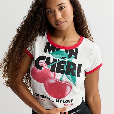 Juniors' Limited Too "Mon Cheri" Cherries Ringer Baby Tee