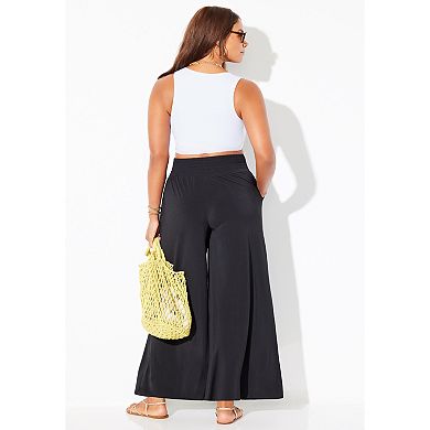 Swimsuits for All Women's Pack N' Go Wrinkle-Resistant Cover Up Wide Leg Pant