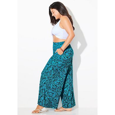 Swimsuits for All Women's Pack & Go Wrinkle-Resistant Cover Up Wide Leg Pant
