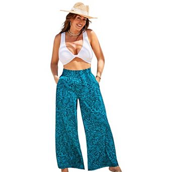 Swimsuits for All Women's Pack & Go Wrinkle-Resistant Cover Up Wide Leg Pant