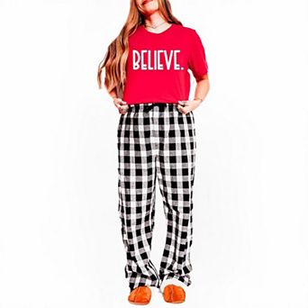 Believe Bold Plaid Pajama Set