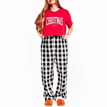 Christmas Vibes Varsity Plaid Pajama Set