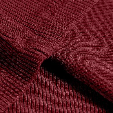 Women's Square Neck T-Shirts 3/4 Sleeve Slim Fit Tops Summer Casual Tops Ribbed Knit
