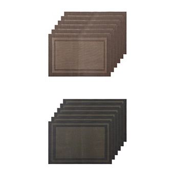 Set of 12 Heat-resistant Washable Modern Placemats for Kitchen 18x12 Inch