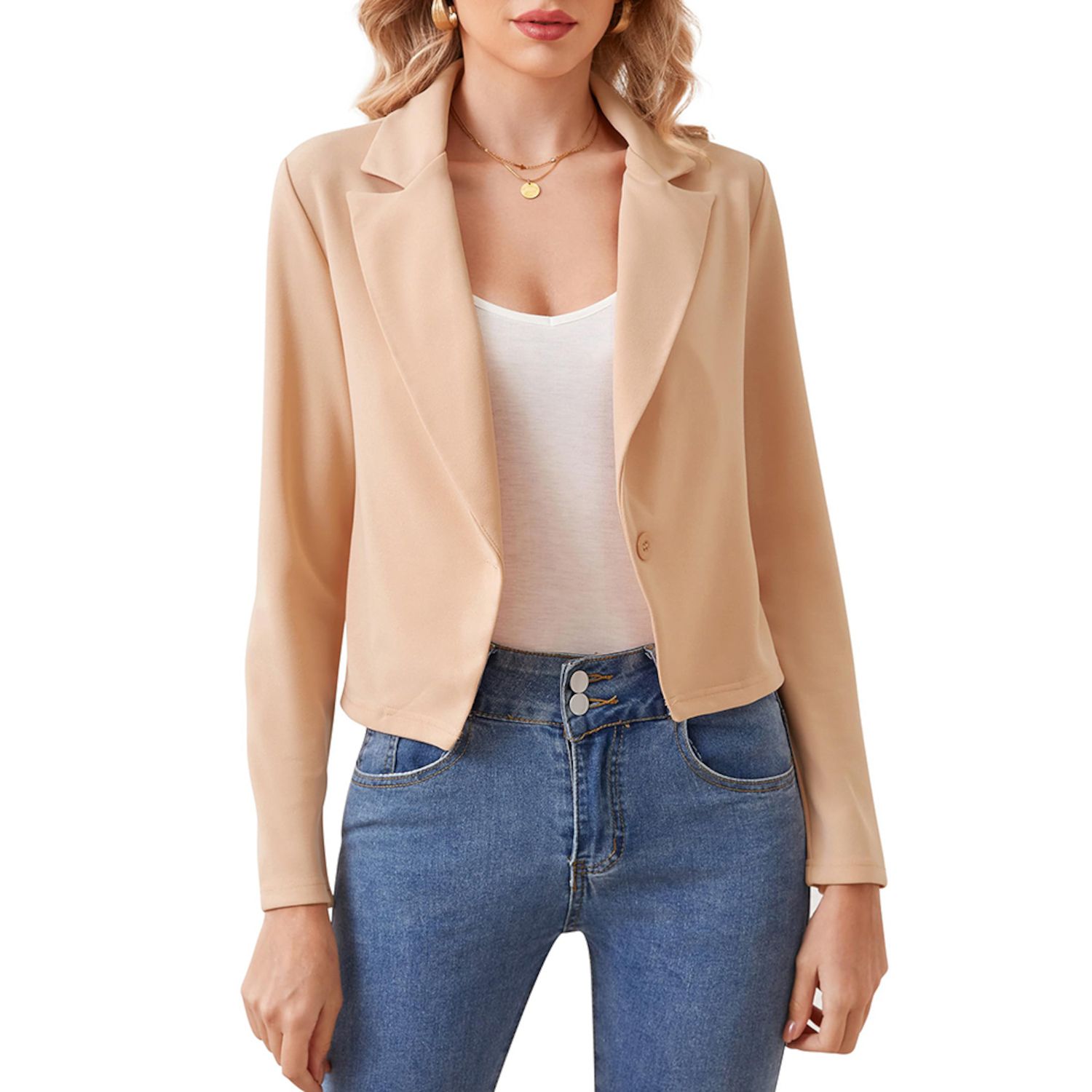 WDIRARA Women's Floral Print Button Front Long Sleeve Casual Blazer