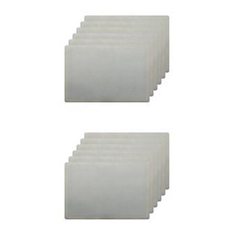 Set Of 12 Heat Resistant Modern Faux Leather Placemats For Kitchen Dining Room 18x12 Inch
