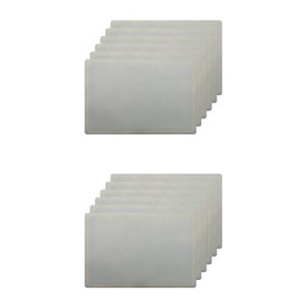 Set Of 12 Heat Resistant Modern Faux Leather Placemats For Kitchen Dining Room 18x12 Inch