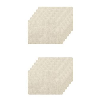 Faux Leather Heat Resistant Placemats Set Of 12, Waterproof Dining Pu Place Mats,17"x 12"