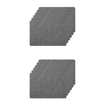 Faux Leather Heat Resistant Placemats Set Of 12, Waterproof Dining Pu Place Mats,17"x 12"