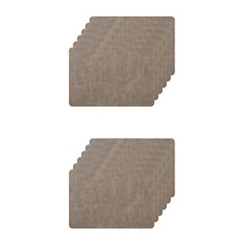 Faux Leather Heat Resistant Placemats Set Of 12, Waterproof Dining Pu Place Mats,17"x 12"