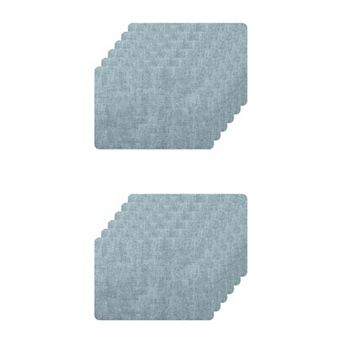 Faux Leather Heat Resistant Placemats Set Of 12, Waterproof Dining Pu Place Mats,17"x 12"