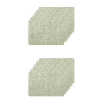 Faux Leather Heat Resistant Placemats Set Of 12, Waterproof Dining Pu Place Mats,17"x 12"