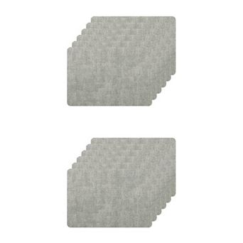 Faux Leather Heat Resistant Placemats Set Of 12, Waterproof Dining Pu Place Mats,17"x 12"