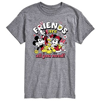Disney's Mickey Mouse & Friends Men's Friends Are All You Need Graphic Tee