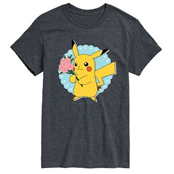 Men's Pokémon Pikachu With Flowers Graphic Tee