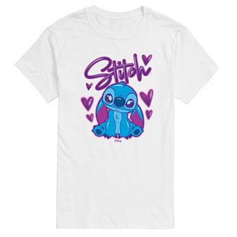 Dinsey's Lilo & Stitch Men's Airbrush Stitch Graphic Tee