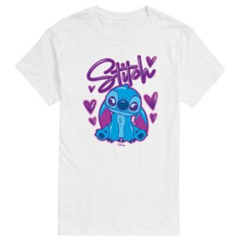 Dinsey's Lilo & Stitch Men's Airbrush Stitch Graphic Tee