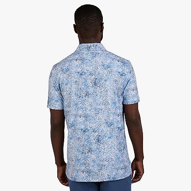 Men's Chaps Short Sleeve Print Performance Polo