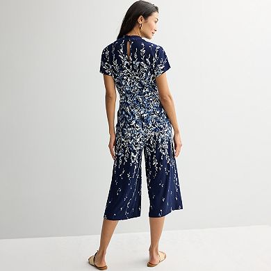 Petite Sandra Darren Surplice Printed Jumpsuit