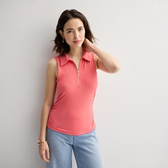 Women's INTEMPO™ Sleeveless Polo Knit Top