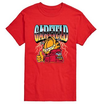 Men's Garfield Motorcycle Chrome Graphic Tee