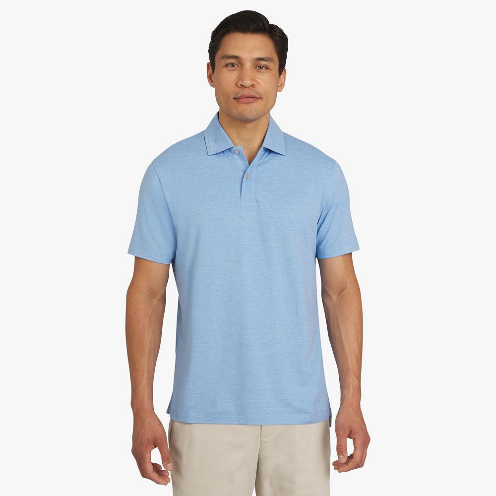 Chapal Short Sleeve Chevron Stitch Polo Black