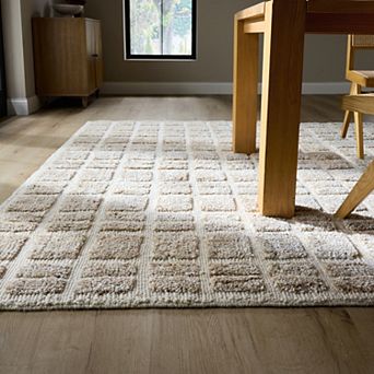 Miryana Shag Squares Handloom Area Rug