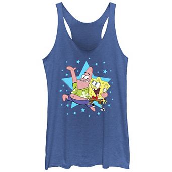 Juniors' Nickelodeon Patrick Star Show Star Patrick And SpongeBob Squarepants Racerback Tank Top