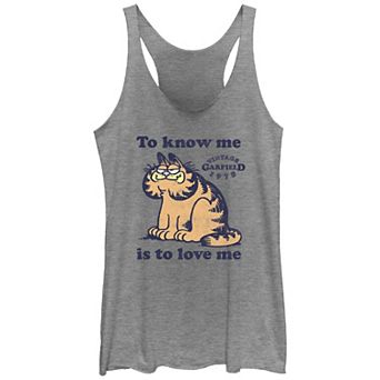 Juniors' Garfield To Know Me Is To Love Me Racerback Tank Top