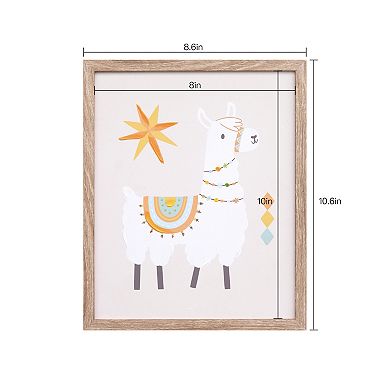 8" x 10" Nursery Animals Framed Wall Art