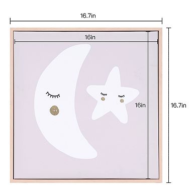16" x 16" Nursery Sky Canvas Wall Art