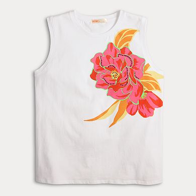 Women's INTEMPO™ Rhinestone Embellished Flower Print Tank Top