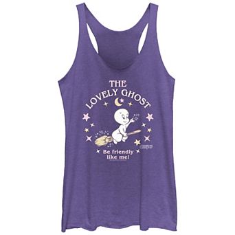 Juniors' Casper The Friendly Ghost Be Friendly Like Me Racerback Tank Top