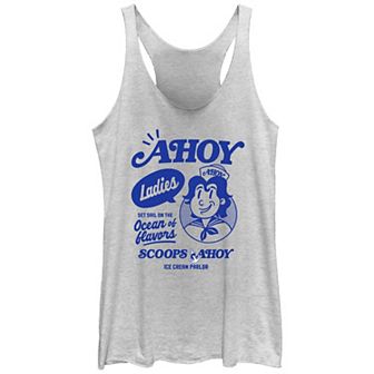 Juniors' Stranger Things Scoops Ahoy Ocean Of Flavors Racerback Tank Top
