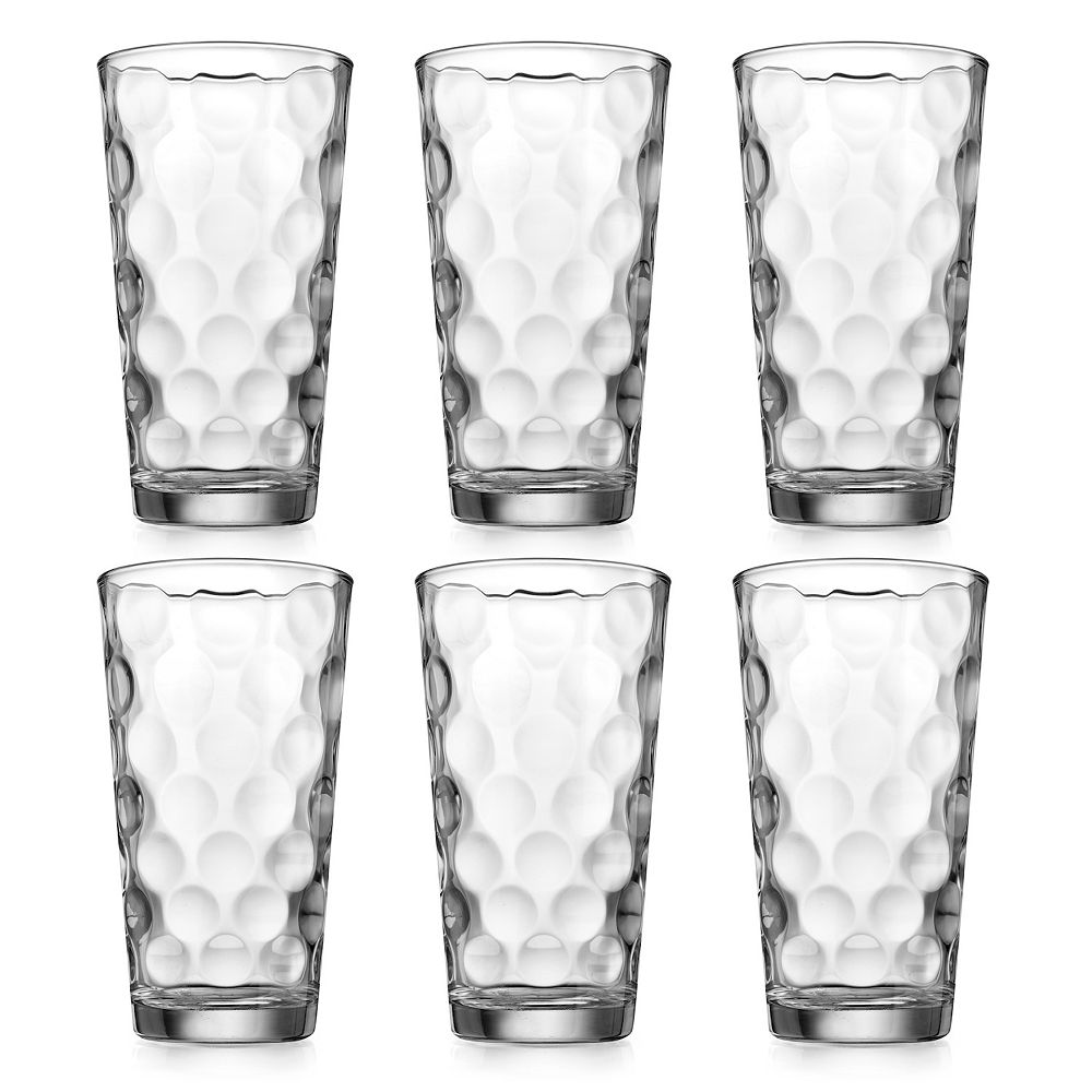 Home Essentials Clarity 6-Piece Eclipse Highball Glass Set