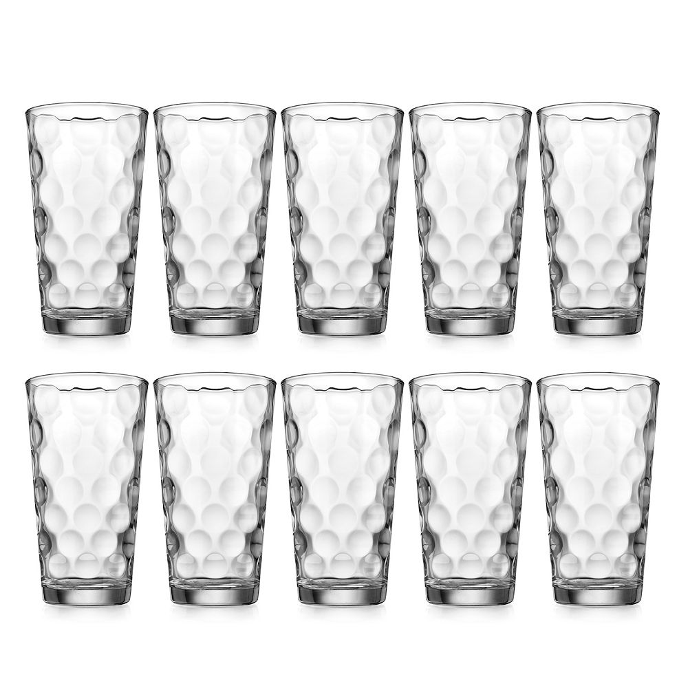 Home Essentials 10-Piece Clarity Eclipse Highball Glass Set