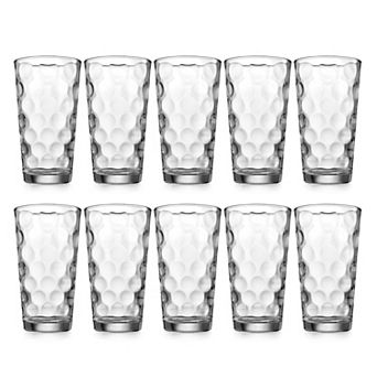 Home Essentials 10 pc Clarity Eclipse Highball Glass Set
