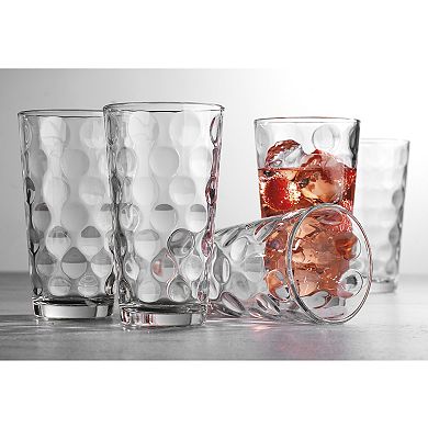 Home Essentials 10-Piece Clarity Eclipse Highball Glass Set