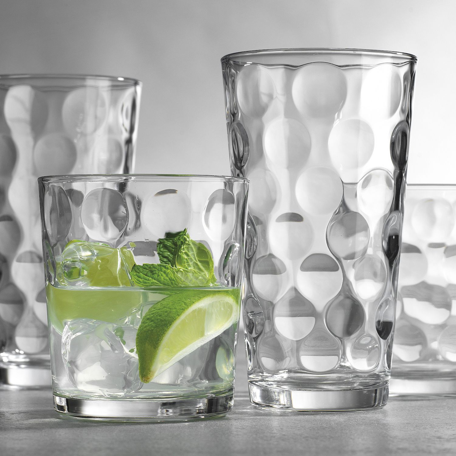 Home Essentials 16-Piece Clarity Eclipse Highball & Double Old-Fashioned Glass Set - Thumbnail 2
