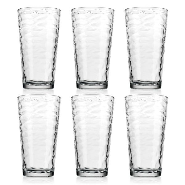 Home Essentials Clarity 6-Piece Origami Highball Glass Set - None