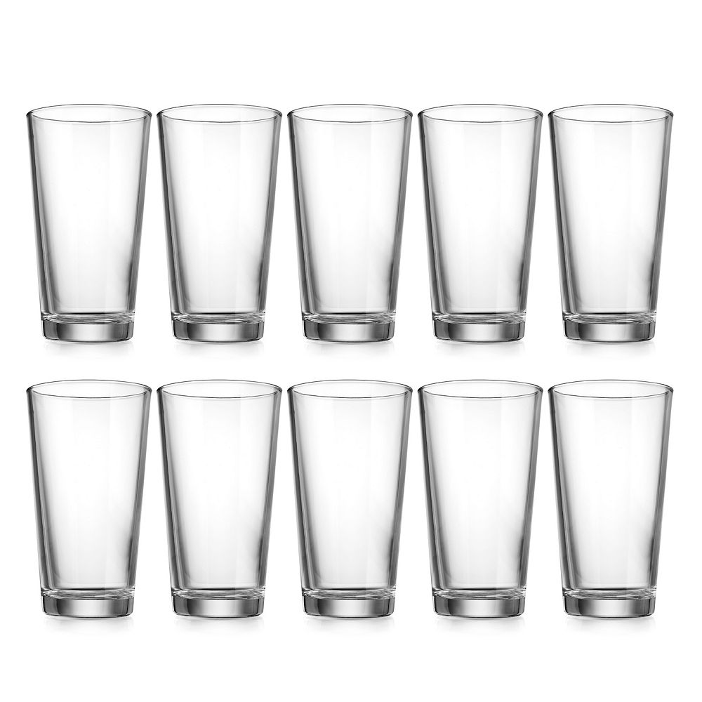 Home Essentials 515 Alanya Clear 17oz Hiball Set Of 10