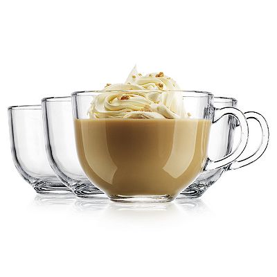Home Essentials 4-Piece 15-oz. Barista Coffee Mug Set