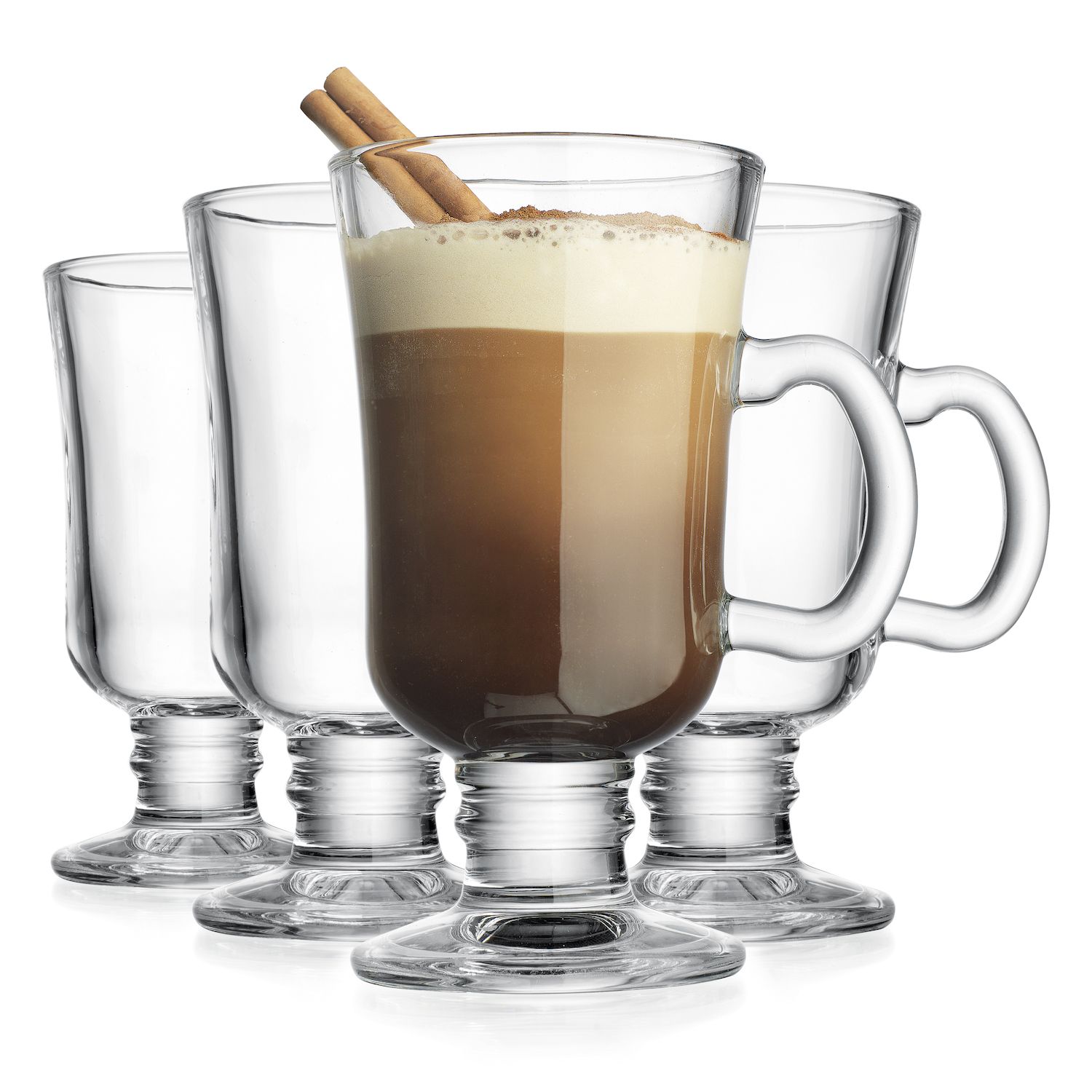 Home Essentials 4-Piece 8-oz. Barista Coffee Mug Set - None
