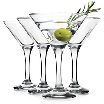 Home Essentials 4 pc Basic Martini Glass Set