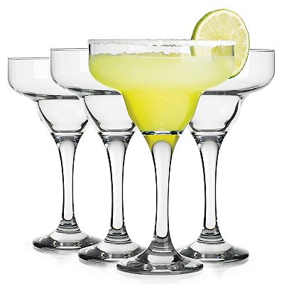 Home Essentials 4-Piece Basic Margarita Glass Set